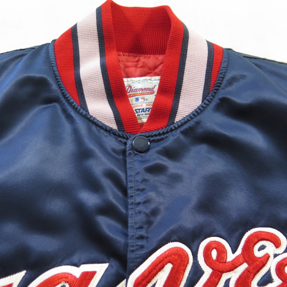 Vintage 1980s Atlanta Braves Starter Satin Jacket Baseball Made in USA Large