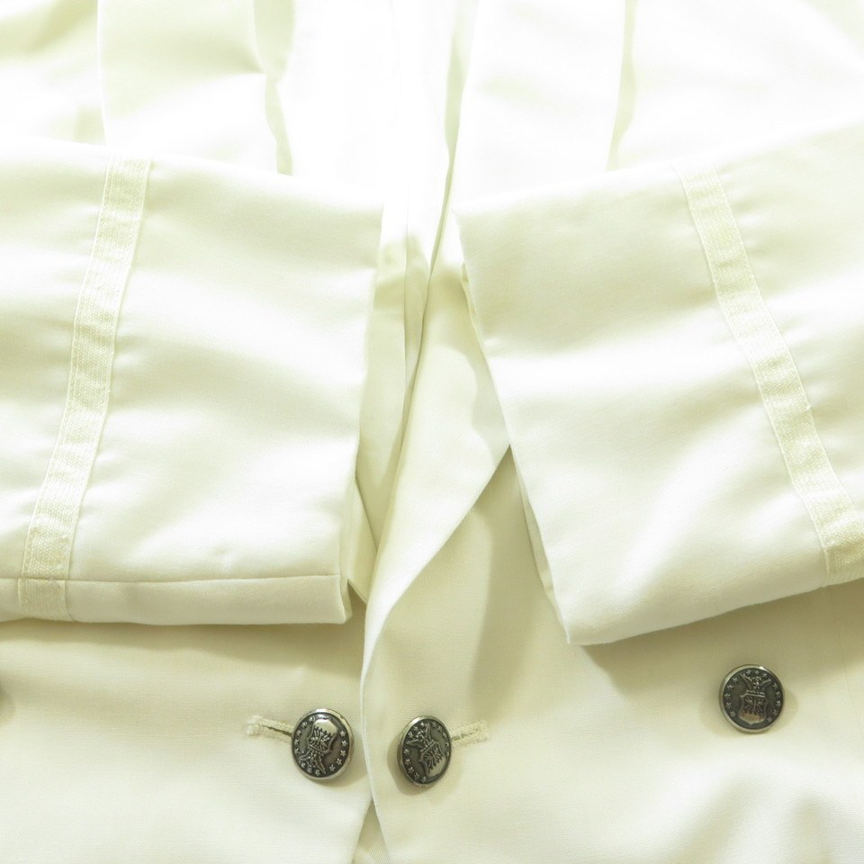 Vintage 70s Summer Mess Dress Uniform Jacket Mens 40 White Shoulder ...