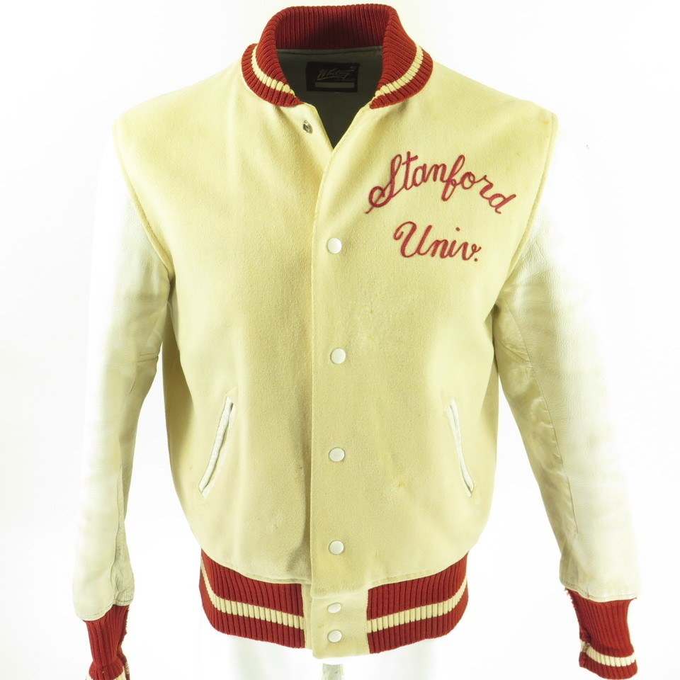 Vintage 1960's Knitting Letterman Varsity Jacket (Men's Medium