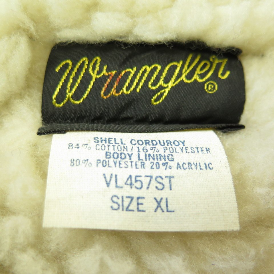 Vintage 70s Wrangler Vest Corduroy XL Deadstock Corduroy Fleece Nos ...
