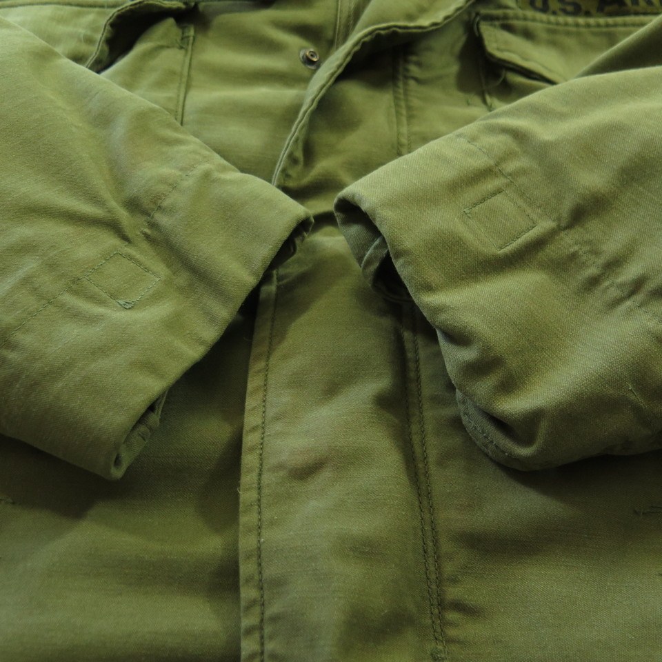 Vintage 70s M-65 Field Jacket L Military OG-107 w Liner Vietnam US Army ...