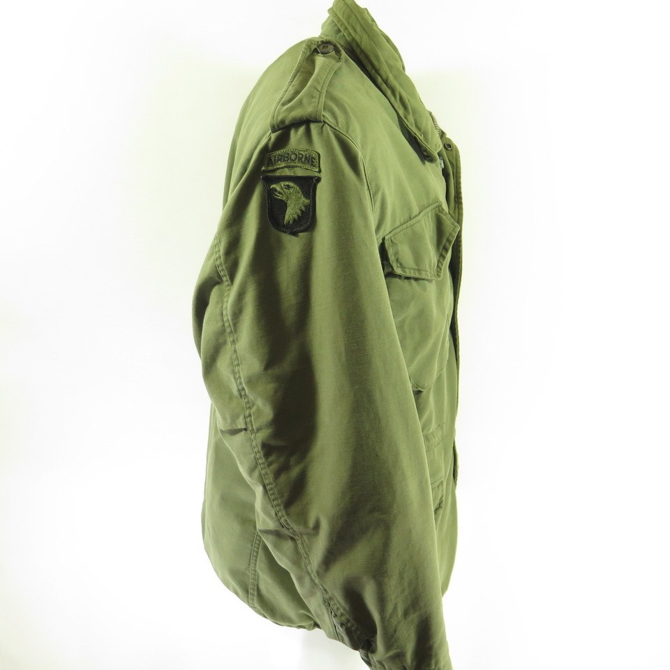 Vintage 70s M-65 Field Jacket L Military OG-107 w Liner Vietnam US Army ...