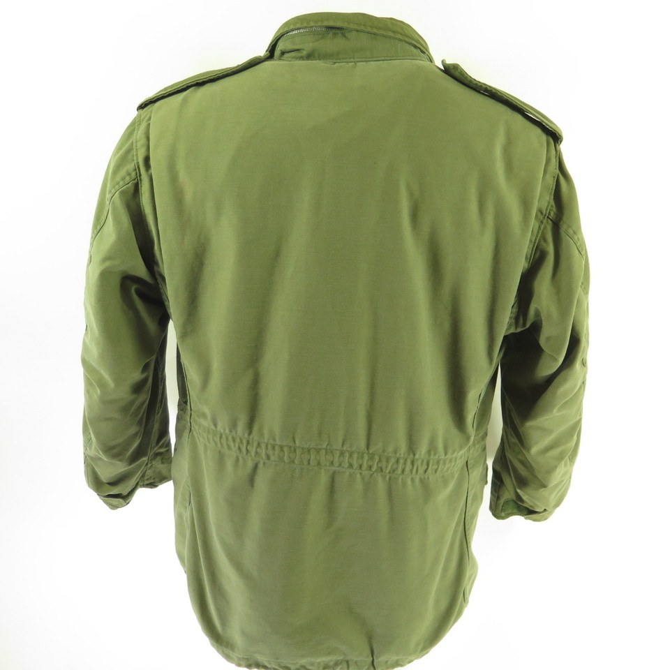 Vintage 70s M-65 Field Jacket L Military OG-107 w Liner Vietnam US Army ...