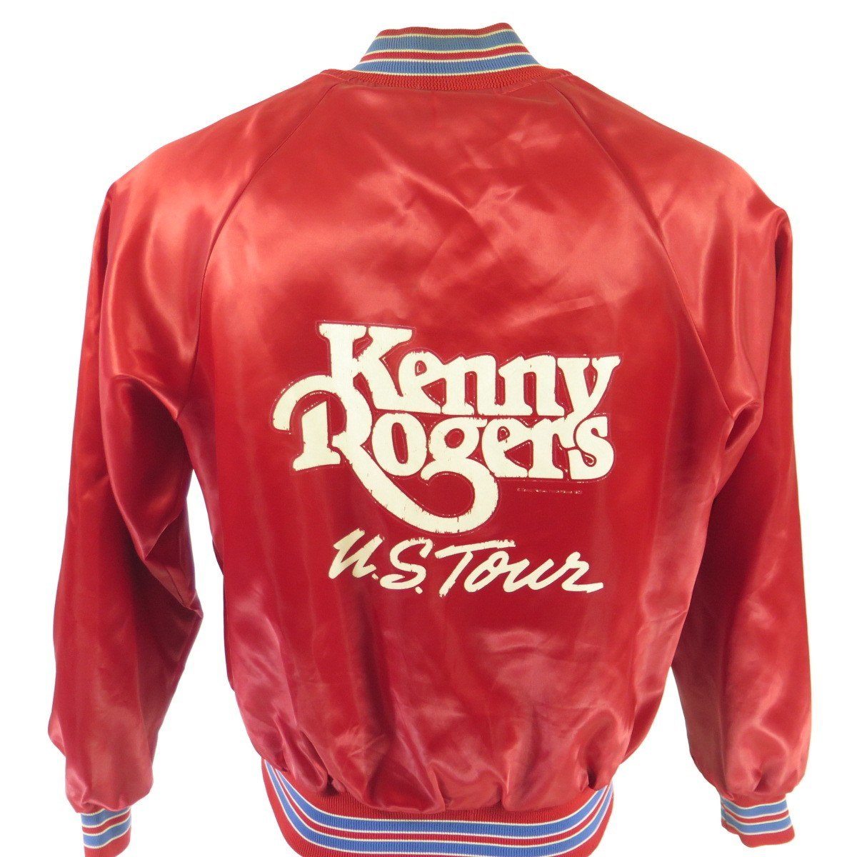 Kenny Roberts 赤 バルーンジャケット Vintage 80s Kenny Rogers Signed Tour Jacket L Red USA Tour