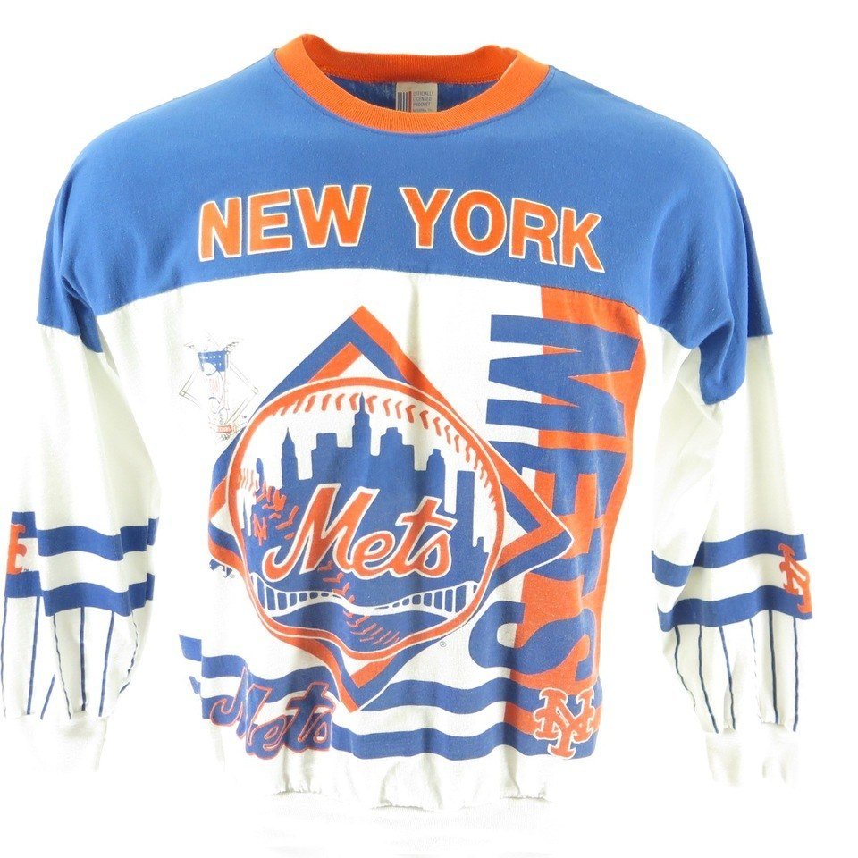 VTG MLB New York Mets Orange Baseball Jersey
