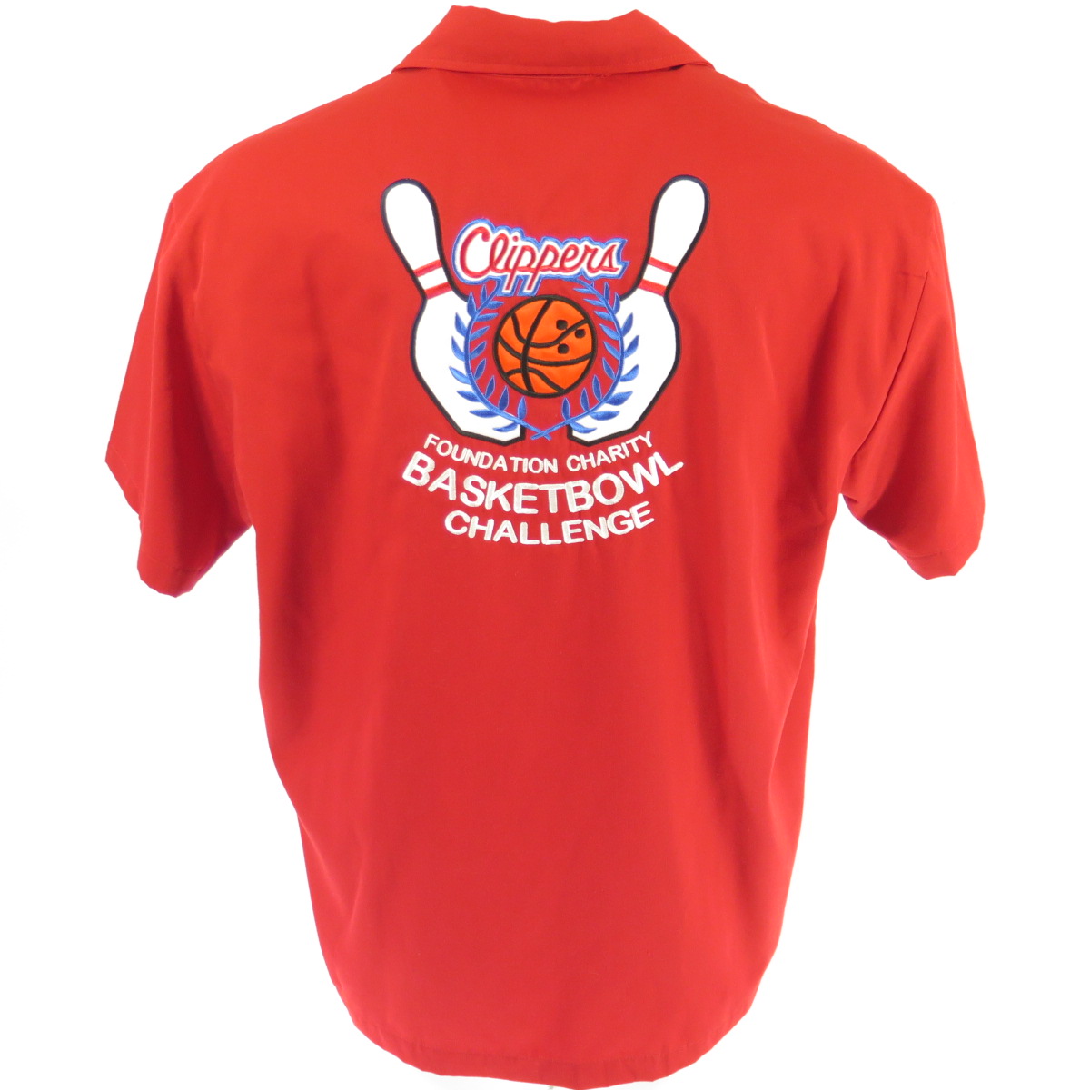 Clippers Basketball Foundation Bowling Shirt XL Charity Red Blue