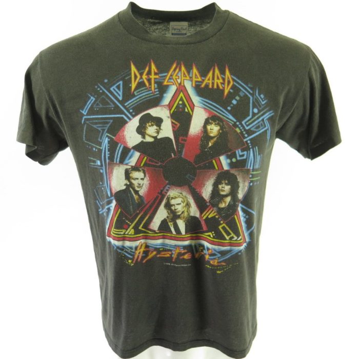 Vintage 80s Def Leppard T-Shirt L Hysteria 50/50 Thin Tour Band ...