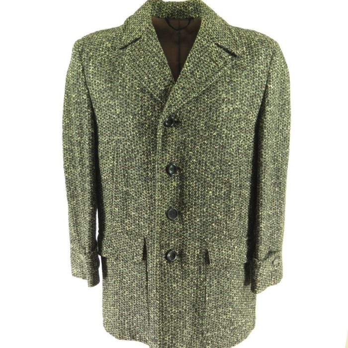 Vintage 50s Car Coat Mens 40 McTavish Tweed Wool Blanket Liner