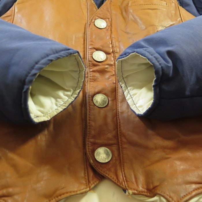 Vintage 80s Remington Jacket Vest Medium Leather Down | The Clothing Vault