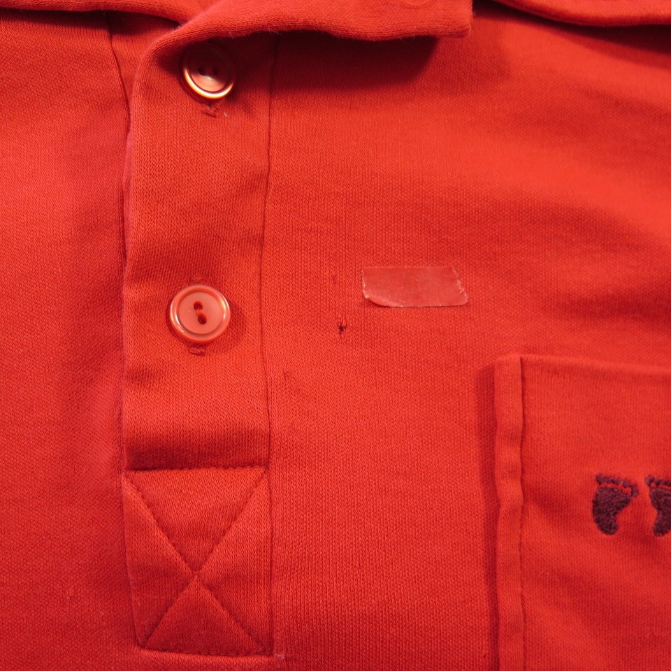 Vintage 60s Hang Ten Polo Shirt Mens XL Red Surf Skate | The Clothing Vault