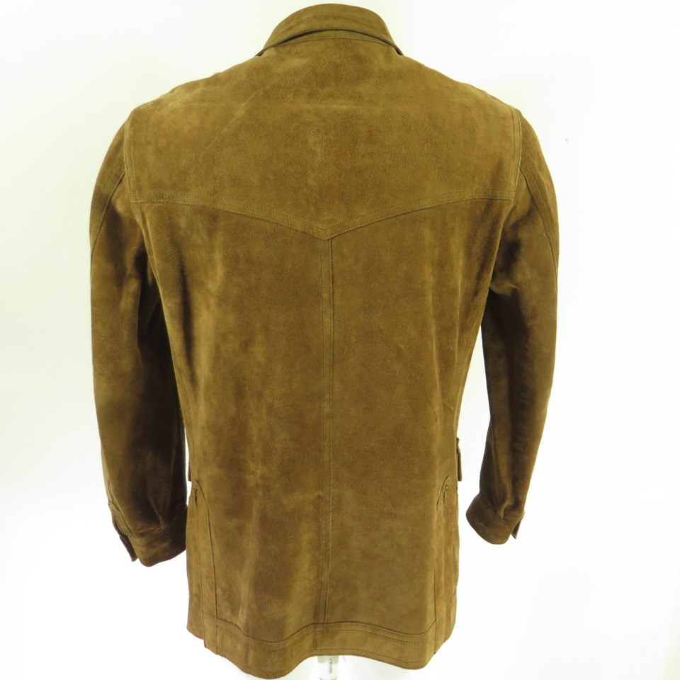 Vintage 60s Reversible Leather Suede Jacket Large Bohemian Retro Style The Clothing Vault