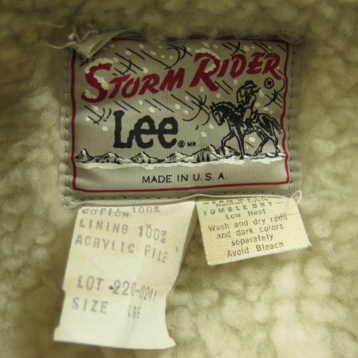 Vintage 60s Lee Storm Rider Sherpa Jacket Mens L Trucker Denim Fleece ...