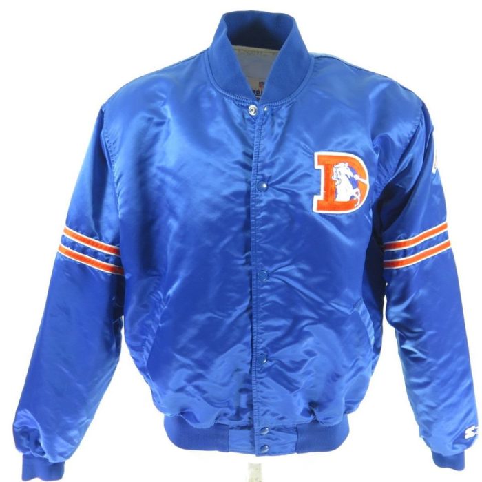 Vintage 80s Denver Broncos Starter Satin Jacket Mens XL Old Logo