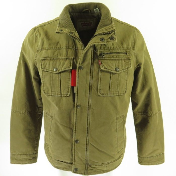 Levis Khaki Jacket Mens M New NWT Red Tag Quilted Liner 100% Authentic ...