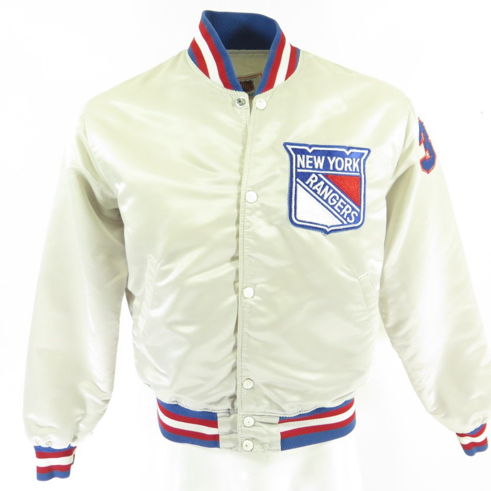 Maker of Jacket Men Jackets White Yankees Vintage 80s New York Satin