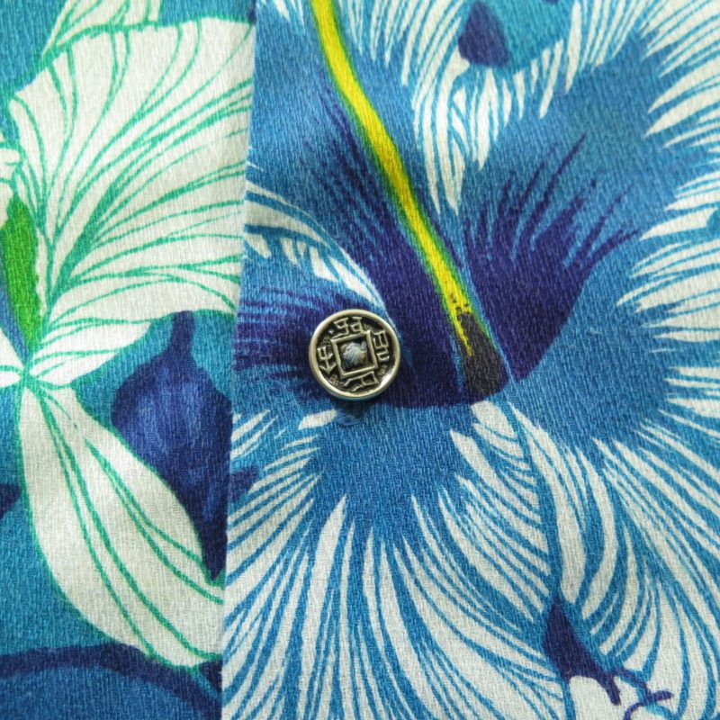 Vintage 60s Royal Hawaiian Shirt Mens L Floral Metal Japanese Button ...