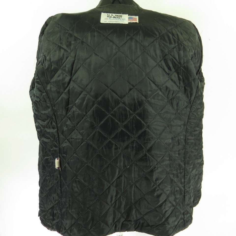 Vintage 80s Schott Leather Jacket Mens 40 Pea Coat 740N