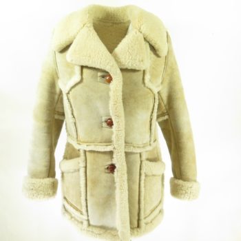 Vintage 70s Sheepskin Shearling Coat Womens 12 Western Real Fur | The ...