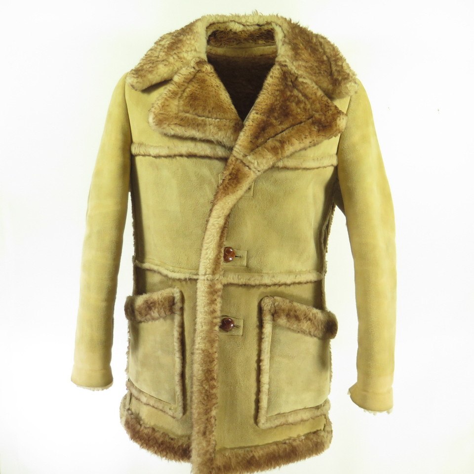 mens vintage shearling jacket
