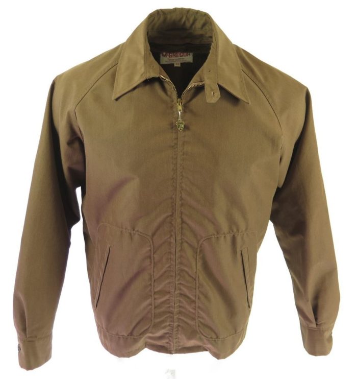 Vintage 60s McGregor Drizzler Jacket 42 D Pockets Brown Fleece