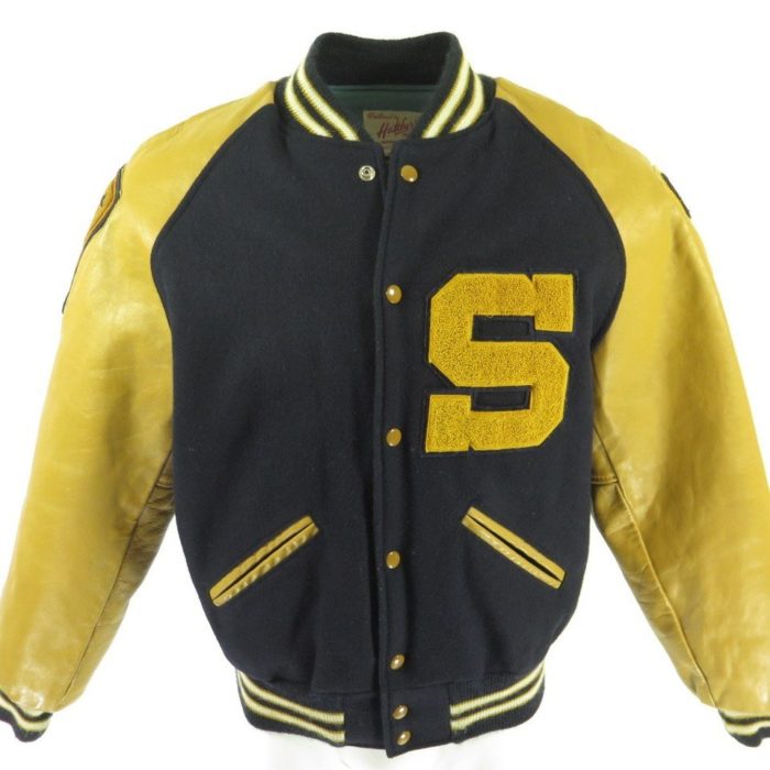 Vintage 70s Varsity S Patch Jacket Mens 42 Letterman Chenille Wool ...