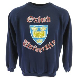 Vintage 80s Oxford University Sweatshirt 2XL Coat of Arms England Made ...