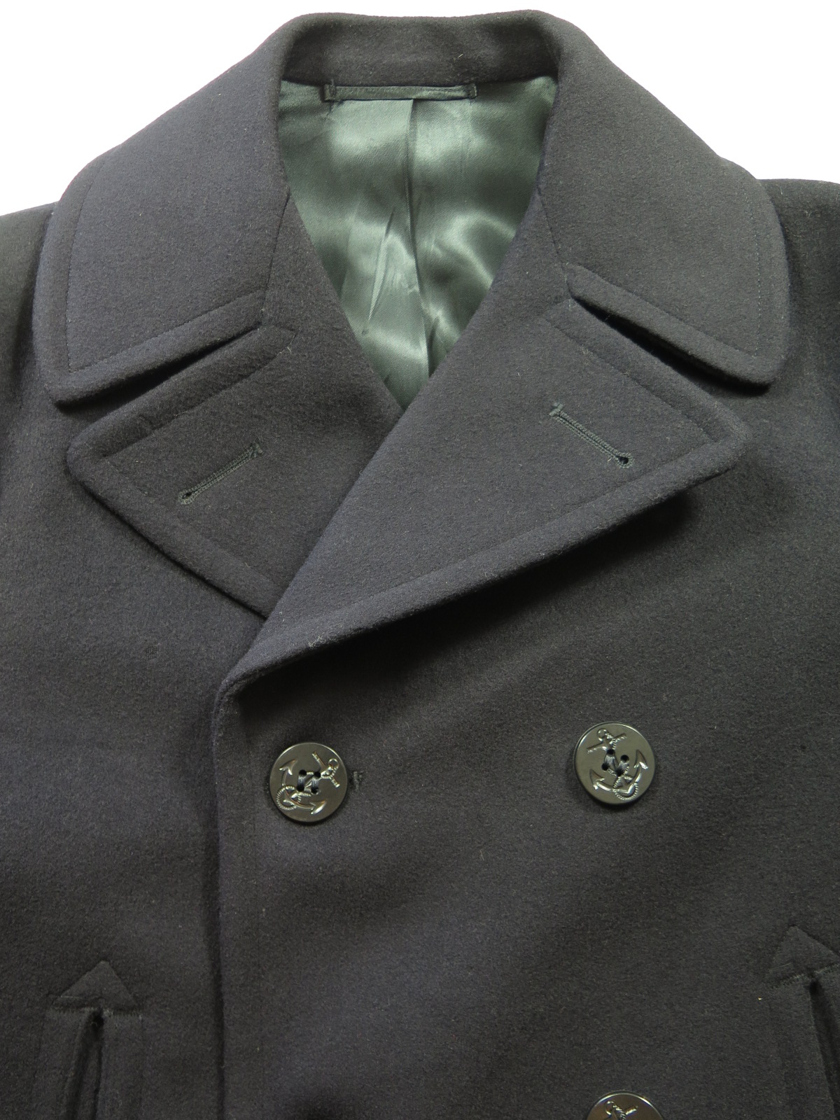 Vintage 60s USN Wool Navy Peacoat 34 Small 8 Button Kersey Wool | The ...