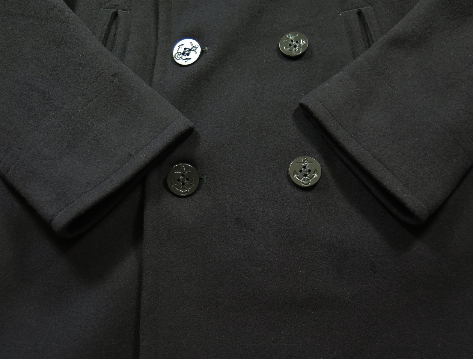 Vintage 60s USN Wool Navy Peacoat 34 Small 8 Button Kersey Wool | The ...