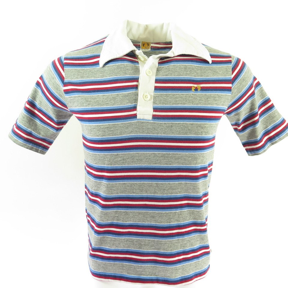 Vintage Hang Ten Polo Shirt Big Stripe Style Surfing Nice Design