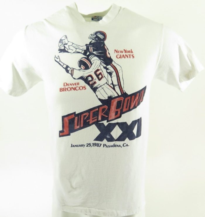 Vintage 1987 Denver Broncos super bowl 21 shirt.