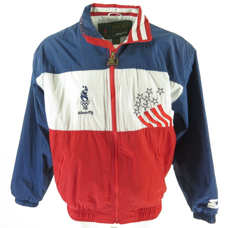 Vintage 90s USA Olympic Team Starter Jacket L Atlanta 1996 Games