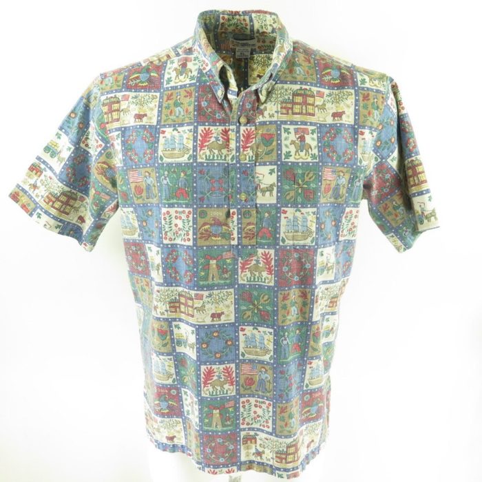 Reyn-spooner-hawaiian-patriotic-XL-shirt-2004-H76W-1