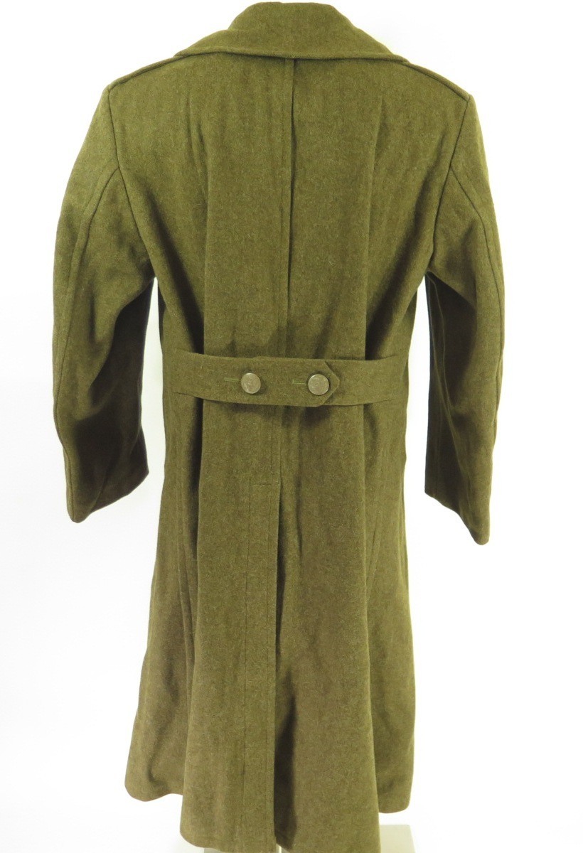 Vintage 40s WWII Overcoat 42 R Deadstock US Military Melton Wool Coat ...