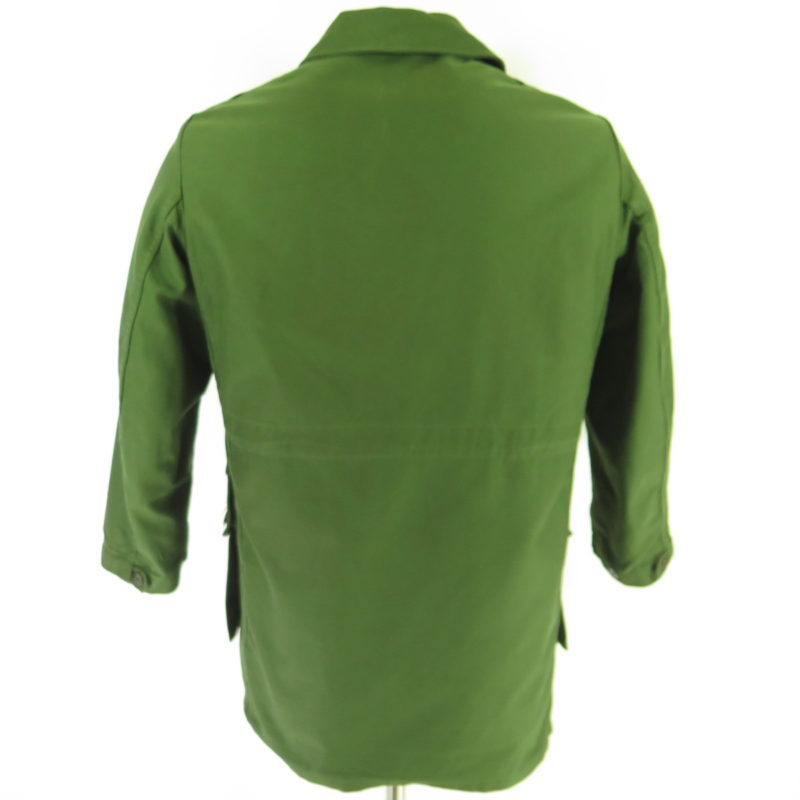 Vintage 60s Swedish Military Jacket Coat C42 Medium Fleece Liner Canvas