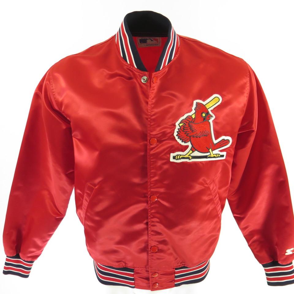 Vintage 80s St Louis Cardinals Starter Jacket L Red MLB Baseball Satin