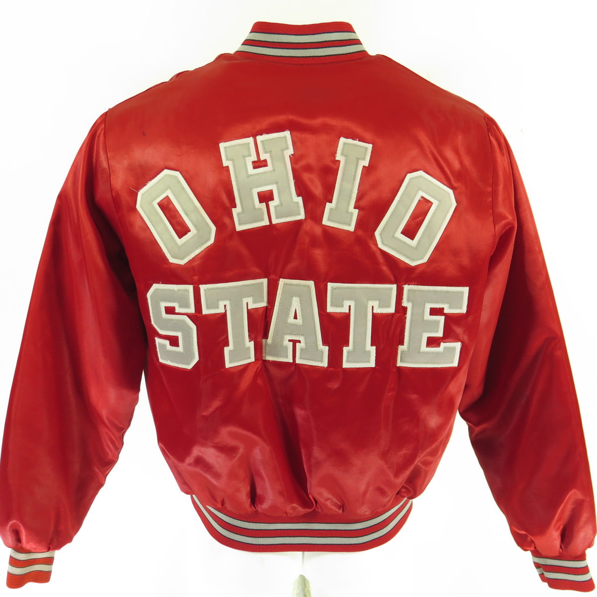 Vintage Ohio State Buckeyes Satin Bomber Jacket M 