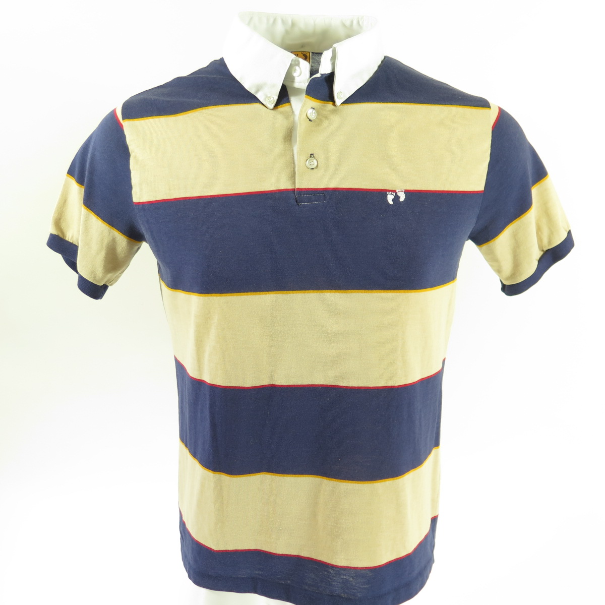 Vintage Hang Ten Polo Shirt Big Stripe Style Surfing Nice Design