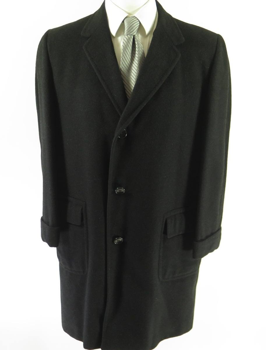 Vintage 50s 100% Cashmere Overcoat Black Mens 42 Union Made USA | The ...