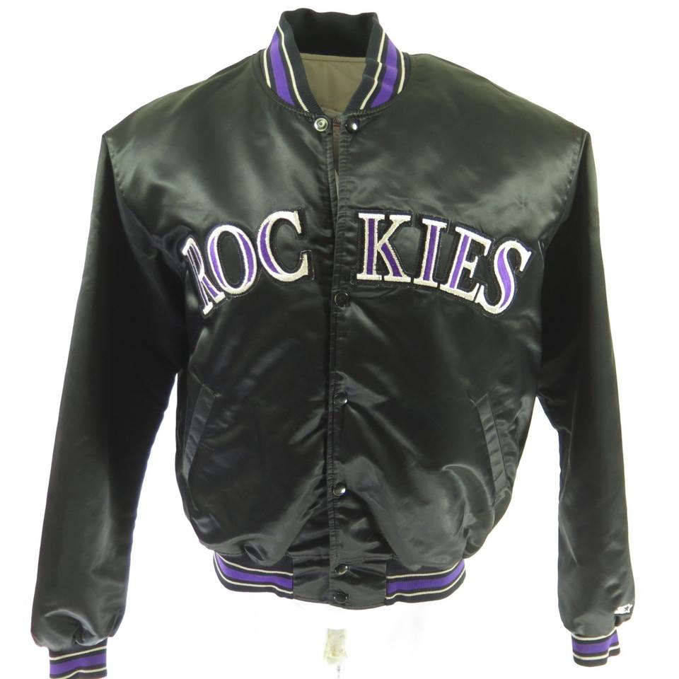 Vintage 90s Colorado Rockies Starter Jacket Satin Mens Xl Mlb 80s Colorado Rockies Starter Mlb Jacket I04e 1