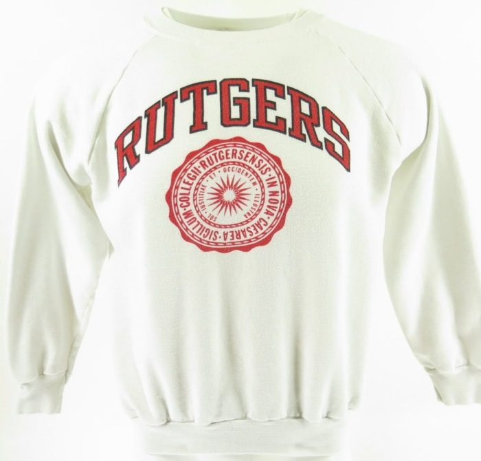 Vintage 80s Rutgers University Crest Sweatshirt Champion XL/M USA 50/50 ...