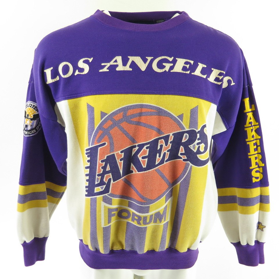 Vintage 80s Los Angeles Lakers Starter Sweatshirt L USA Made NBA