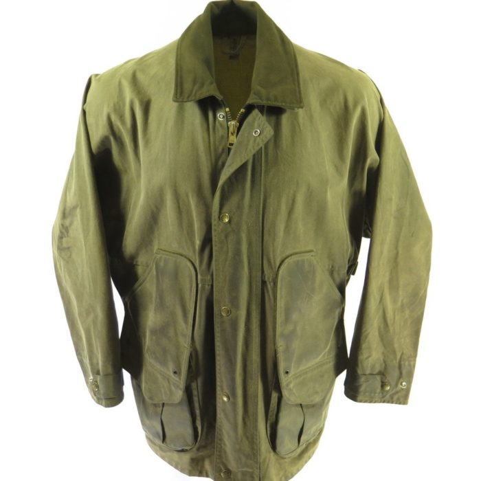 CC Filson Tin Cloth Field Coat Jacket Large Green USA Made Water ...