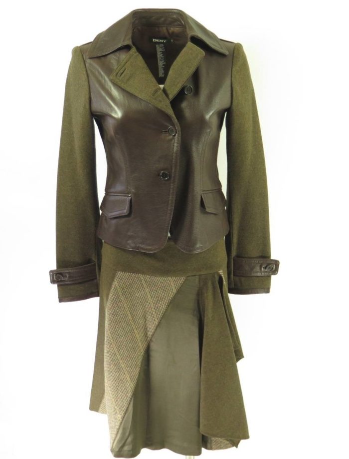 DKNY-skirt-set-leather-I07D-1