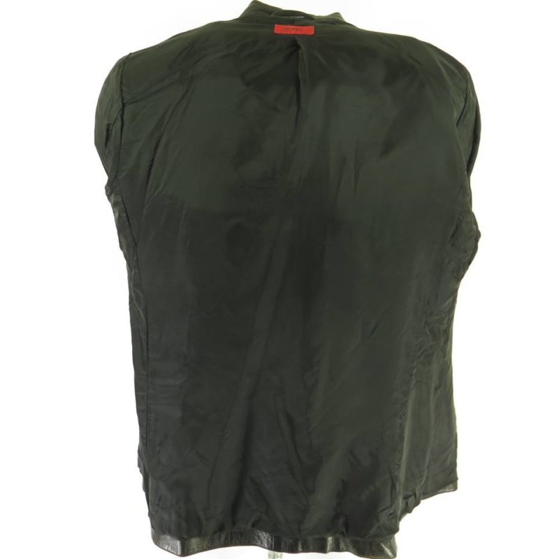 Hugo Boss Lambskin Leather Jacket Men Large Black Sport Coat Style ...