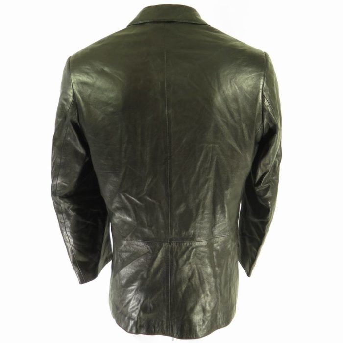 Hugo Boss Lambskin Leather Jacket Men Large Black Sport Coat Style ...