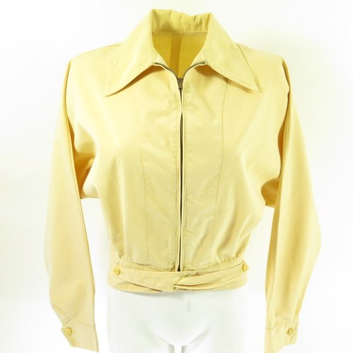 Vintage 40s or 50s Cotton Yellow Jacket Womens Small Fitted Wasp