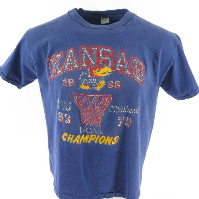 Vintage 80s Kansas Jayhawks 1988 Champion T-Shirt XLarge NCCA ...