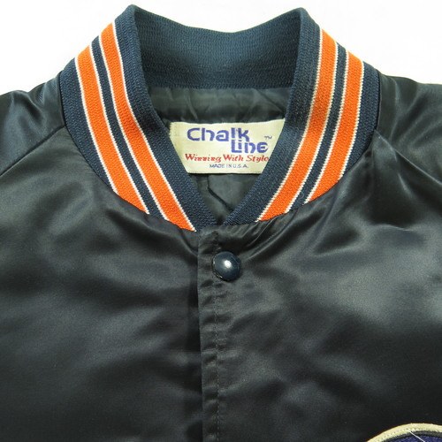 Vintage 80s Chicago Bears Jacket Mens XL Chalk Line NFL Football Satin ...