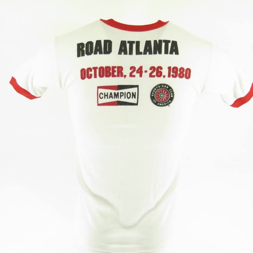 Vintage 1980 Road Atlanta Car Race T-Shirt Small Deadstock