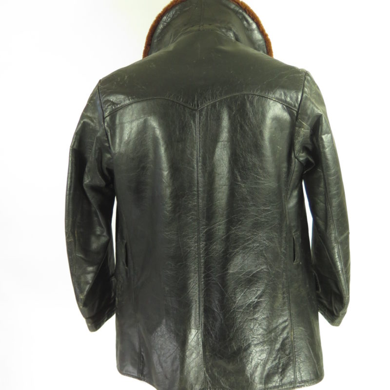 Vintage 30s Hercules Barnstormer Leather Coat M Mackinaw Steerhide ...